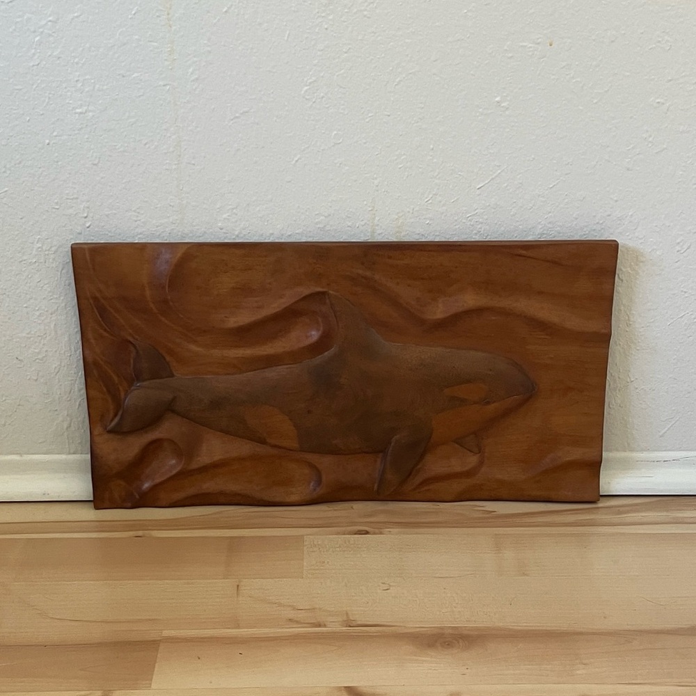 Carved Orca Whale in Wood